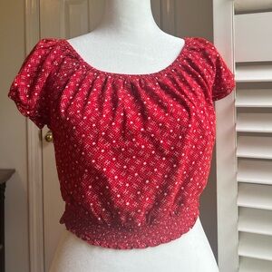 Hollister red crop top